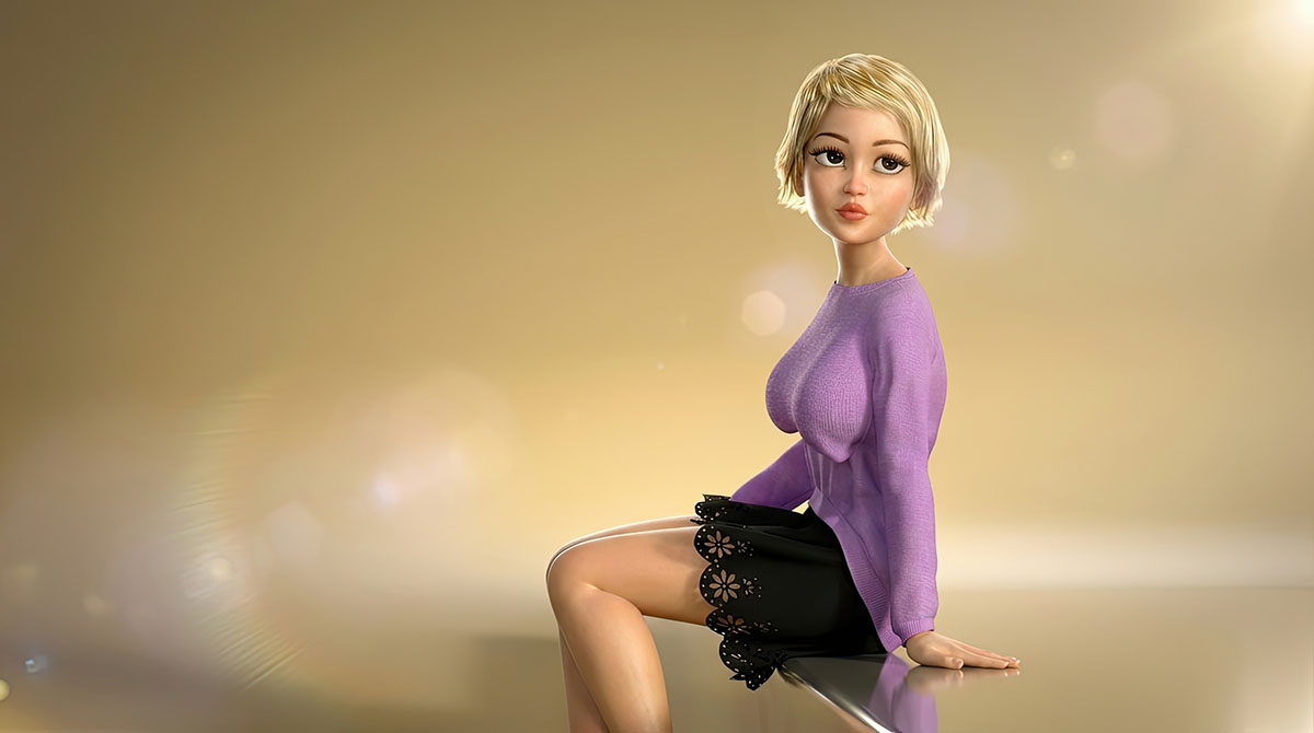 3D characters - Cartoon girl