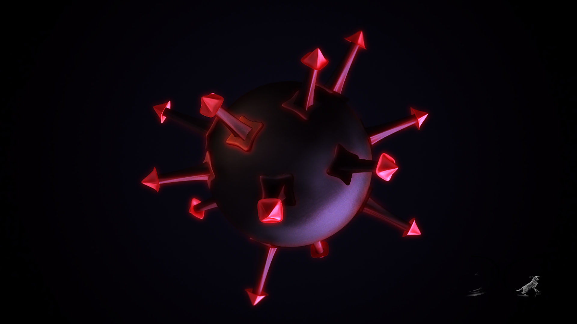 3d_objects_Virus_and_spheres_34