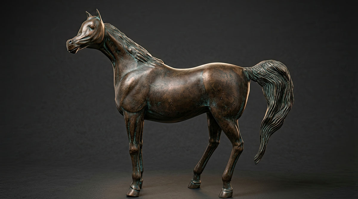 Arabian horse statuette