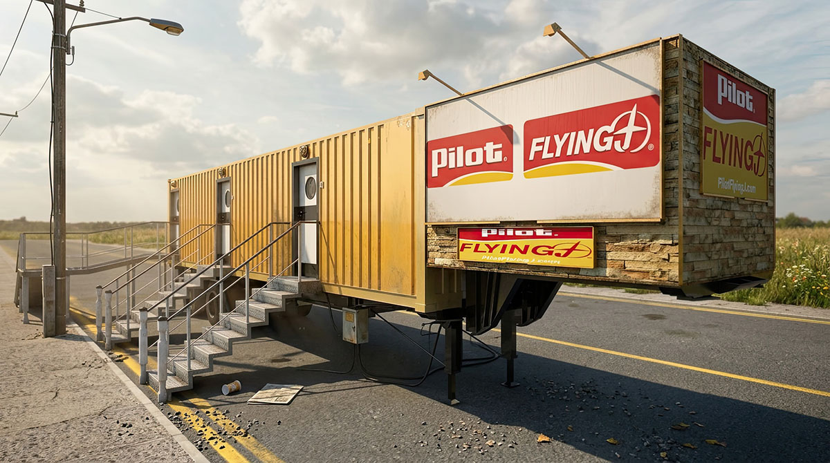 Public bathroom in container