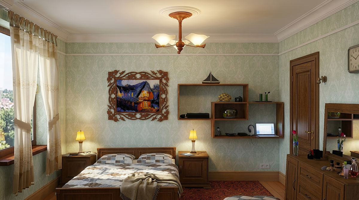 Bedroom in 2 flat room