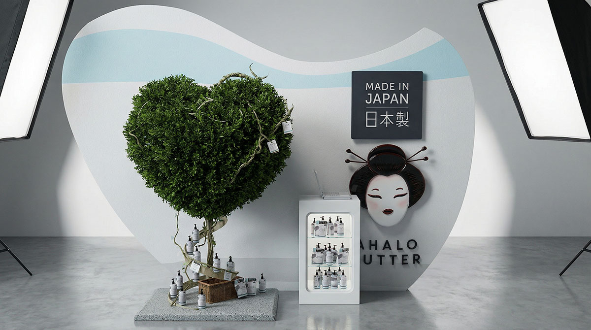Japanese style stand design for exhibition - 1