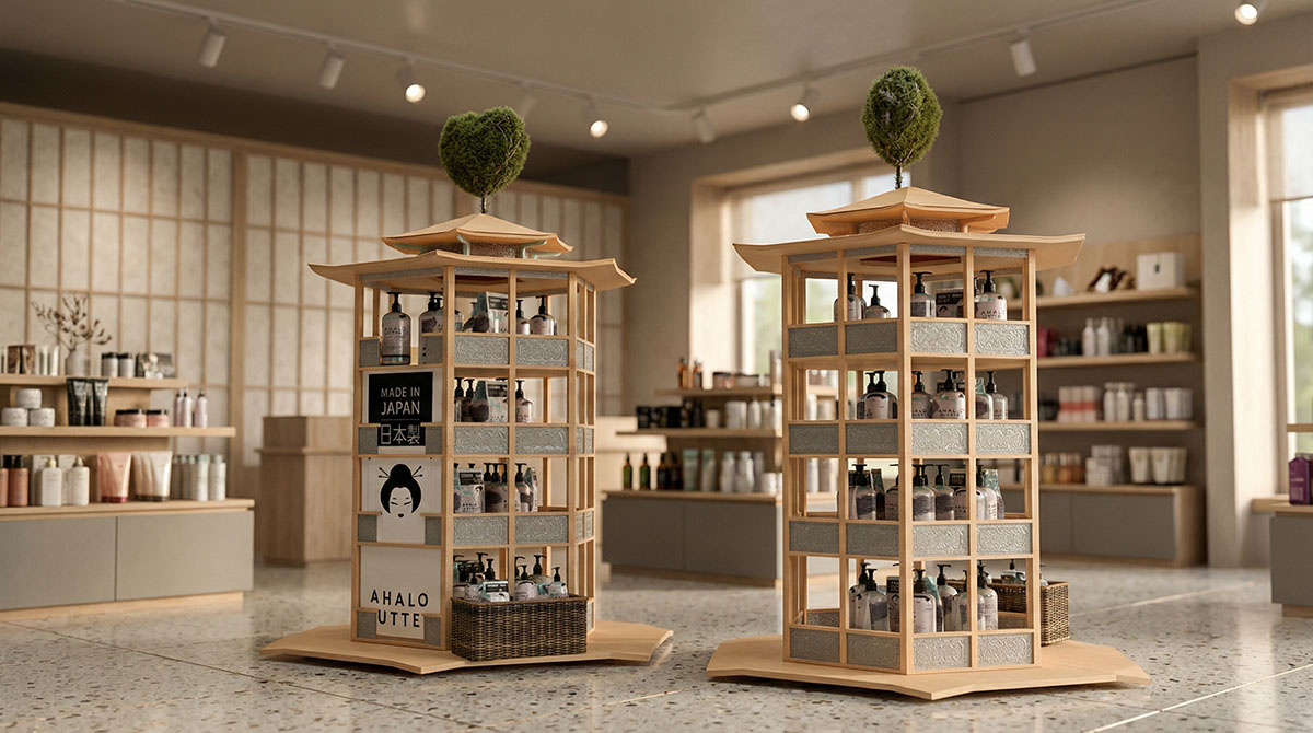 Japanese style stand design for exhibition - 2